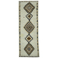 4x11 Handwoven Vintage Turkish Wool Kilim - Antique Oushak Design - Tribal Runner Carpet.