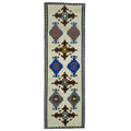4x11 Handwoven Turkish Wool Kilim 3.7x11.2 Ft- Antique Oushak Design - Vintage Tribal Runner Carpet