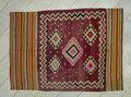 1940s Antique Turkish Kilim Rug: 5x7 Pastel Colors Flat Weave Wool Area Rugs.