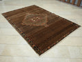 Brown Heriz Design Wool Turkish Kars Carpet Rug,5.3x8 Ft,Luxury Home Decor Rugs.