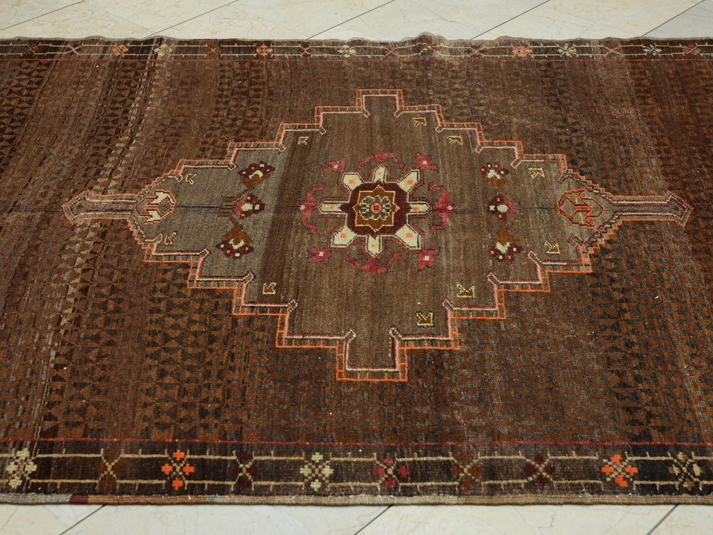 Brown Heriz Design Wool Turkish Kars Carpet Rug,5.3x8 Ft,Luxury Home Decor Rugs.