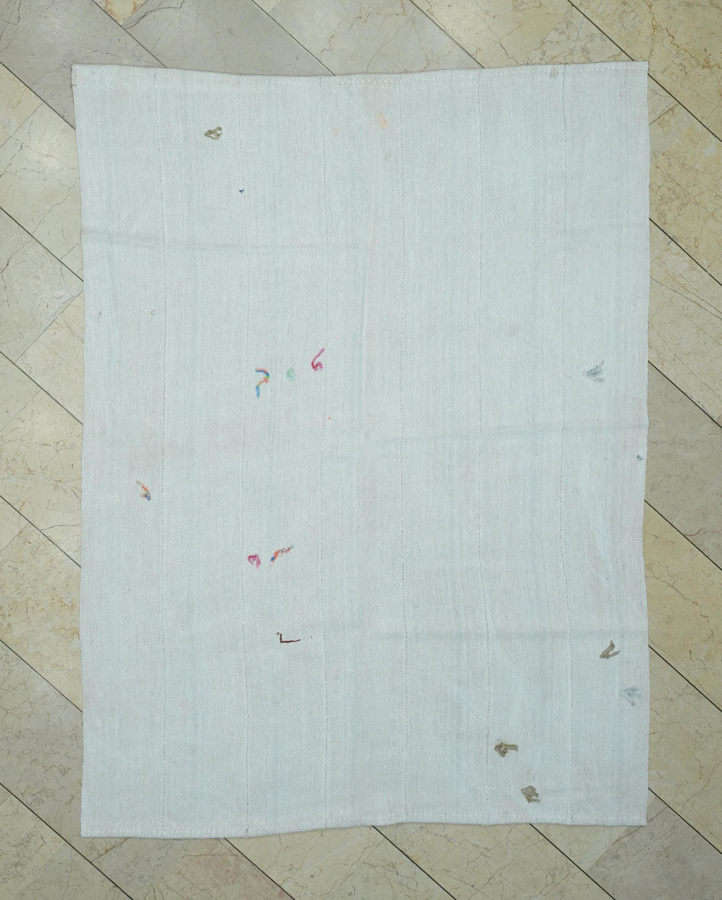 5x8 Plain Of White Handwoven Hemp Kilim Rug: Sweden Home Style Decor Organic Rugs.