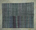 Sweden Style Flat Weave Turkish Rag Rug: 7x8.7 Ft,Modern Striped Area Kilim Rugs.