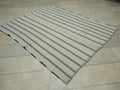 5x6  Striped Flat Weave Turkish Wool Kilim Rug: Scandinavian Style Decor Rugs.