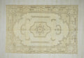Turkish Oushak Rug: Vintage Wool Handmade - Neutral Beige Brown Rugs