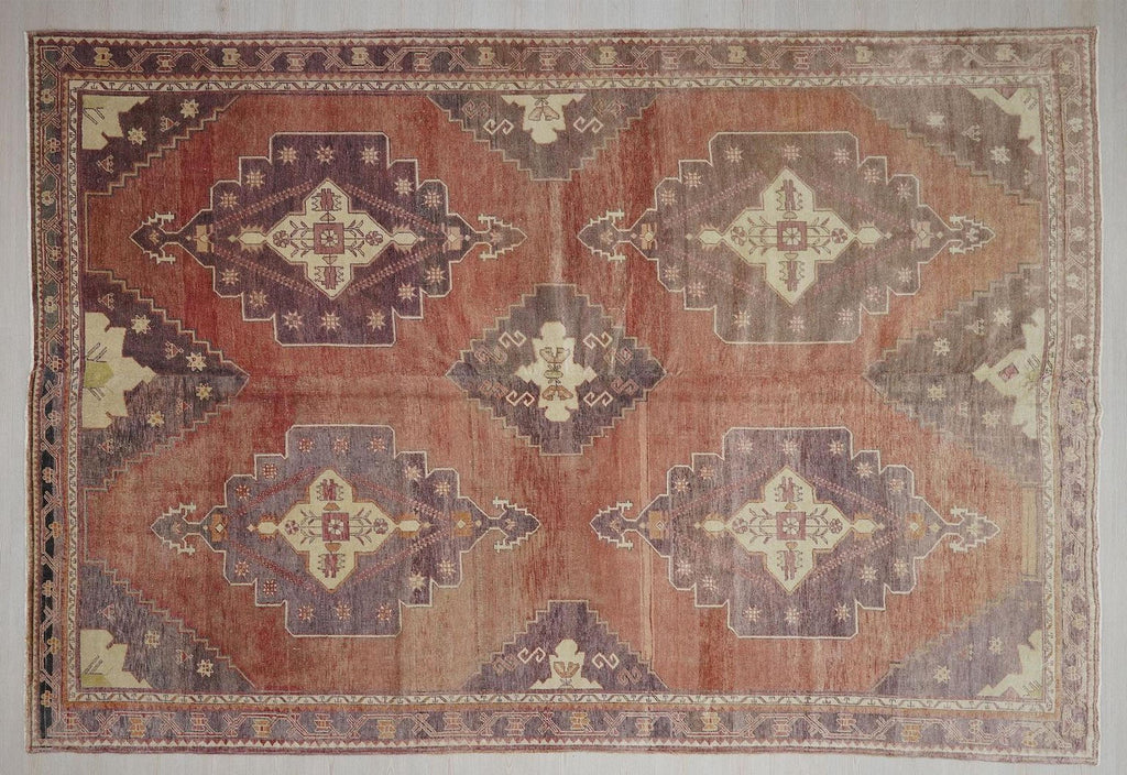 Oversized Antique Sivas Rug: 8x12 Rare Turkish Wool Carpet