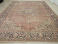 Vintage Handmade Wool Oushak Rug: 8.5x12 Turkish Oversize Carpet,Bohemian Home Living Rugs.