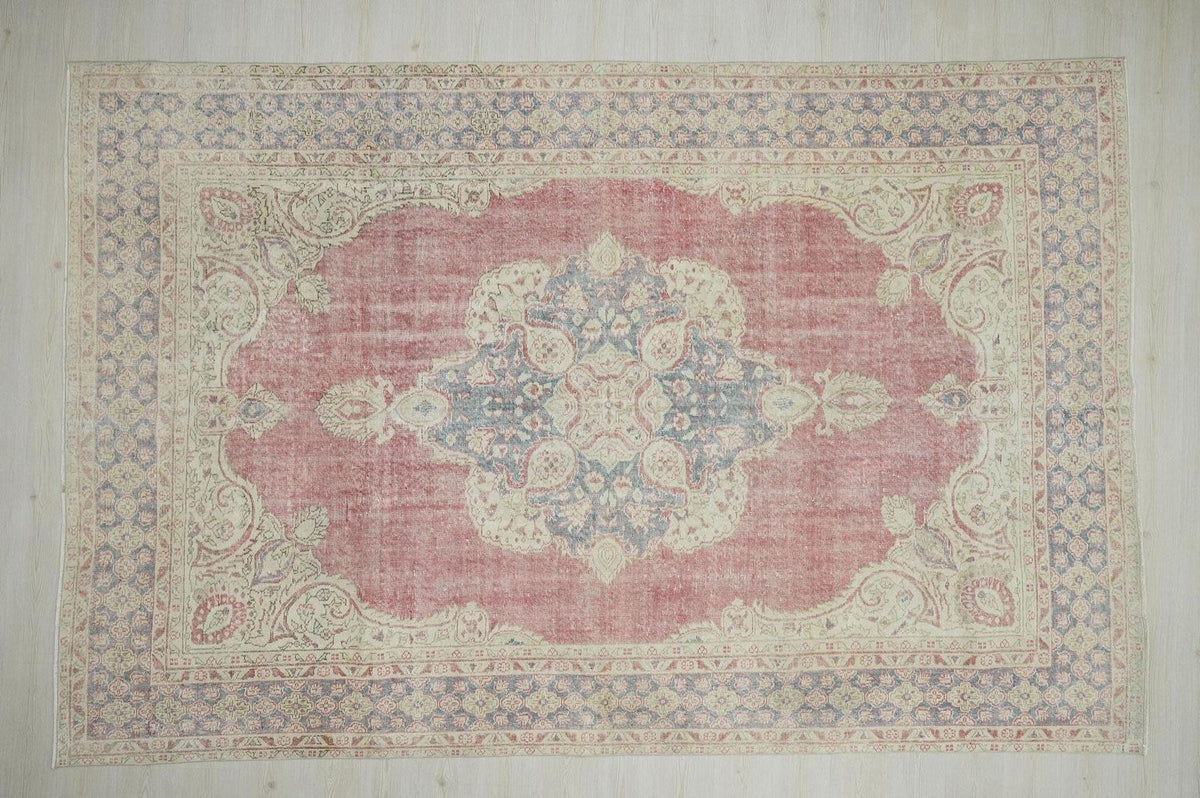 8x12 Oversize Vintage Oushak Rug: Mid-Century Modern Turkish Wool Carpet Rugs,Scandinavian Style.