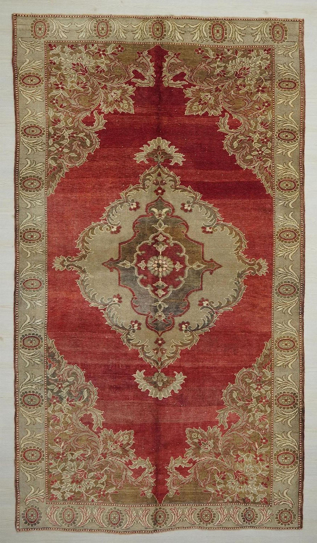 Antique Sivas Wool Rug: Unique Turkish Handmade Area Carpet,  6x11 Feet.