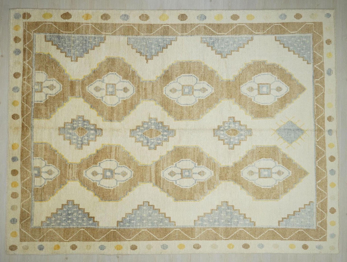 Neutral Soft Wool Kars Rug,9x12 Mid Century Modern Farmhouse Decor Turkish Rugs