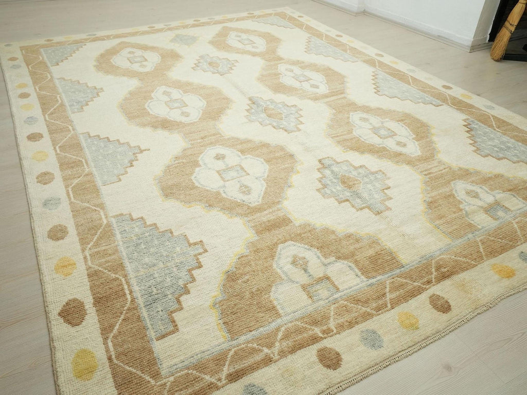 Neutral Soft Wool Kars Rug,9x12 Mid Century Modern Farmhouse Decor Turkish Rugs