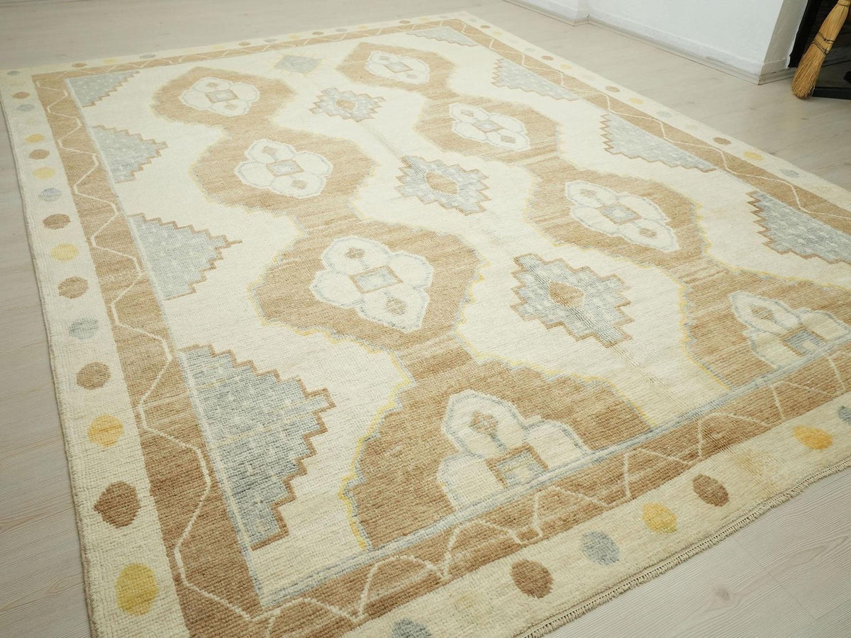 Neutral Soft Wool Kars Rug,9x12 Mid Century Modern Farmhouse Decor Turkish Rugs