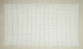 Scandinavian Home Style Handwoven Hemp Kilim Rug: Vintage Gray Stripe White Rugs 7x11,6 Feet.
