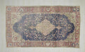 Navy Blue Vintage Turkish Oushak Rug: 5.2x9.3 Feet,Wool One Of A Kind Area Rugs.