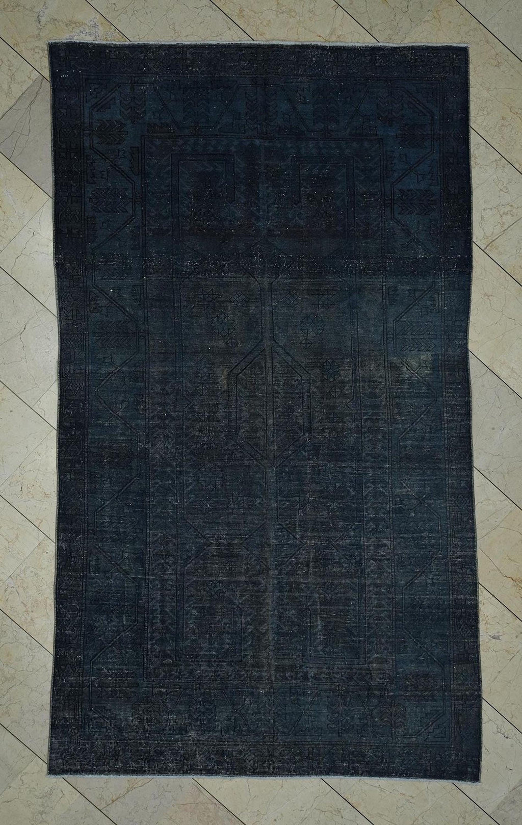 Overdye Gray Turkish Carpet Rug: 4.9"x8.7" Feet,Small Size Rugs