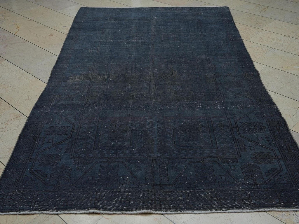 Overdye Gray Turkish Carpet Rug: 4.9"x8.7" Feet,Small Size Rugs