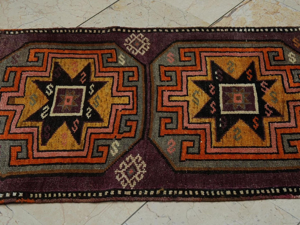 1940s Antique Small Size Turkish Kars Area Carpet Rug:2.2x3.3 Feet,Wall Hanging Rugs