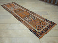 Old Turkish Kilim Rug Runner: 3x10.6 Feet,Soft Color Antique Handmade Area Rugs