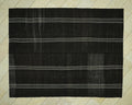 Mid-Century Modern Goat Hair Kilim Rug - 7.7x9.9 ft - Primitive Stripe Rugs