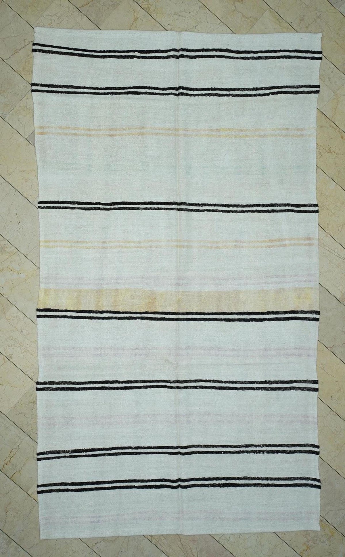 Seasonal Minimal Decor Striped Hemp Kilim Rug: Handwoven Turkish  Eco-Friendly Rugs 7x11,6 Ft.