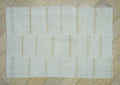Sweden Home Style Patchwork Hemp Kilim Rug: 5.6 x 8.3 ft, Broken Stripe Rugs.