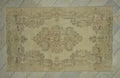 Small Vintage Oushak Rug: Turkish Handmade Wool Rugs 4,11"x8,3" ft