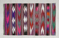 Small Size Pink Stripe Turkish Kilim Rug: Handwoven Home Living Decor Rugs 3.4x5.6 ft.