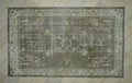 Vintage Handmade Wool Oushak Rug: 6.4x10.6 ft, Geometric Design Turkish Carpet.
