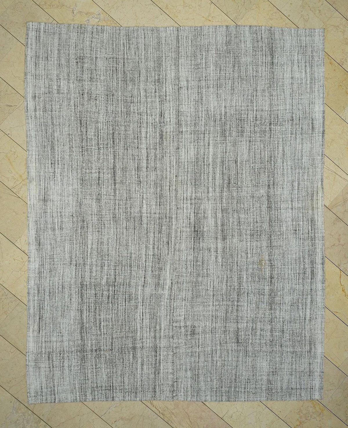 8x10 Primitive Decor Turkish Kilim Rug: Natural ivory Gray Flat Weave Rugs
