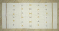 Vintage Turkish Kilim Rug: 5.6"x11.9" White Cotton Flat Weave rugs.