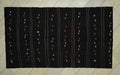 Vintage Brown Goat Hair Kilim Rug: 4.9x9.3 Feet,Turkish Anatolian Rugs