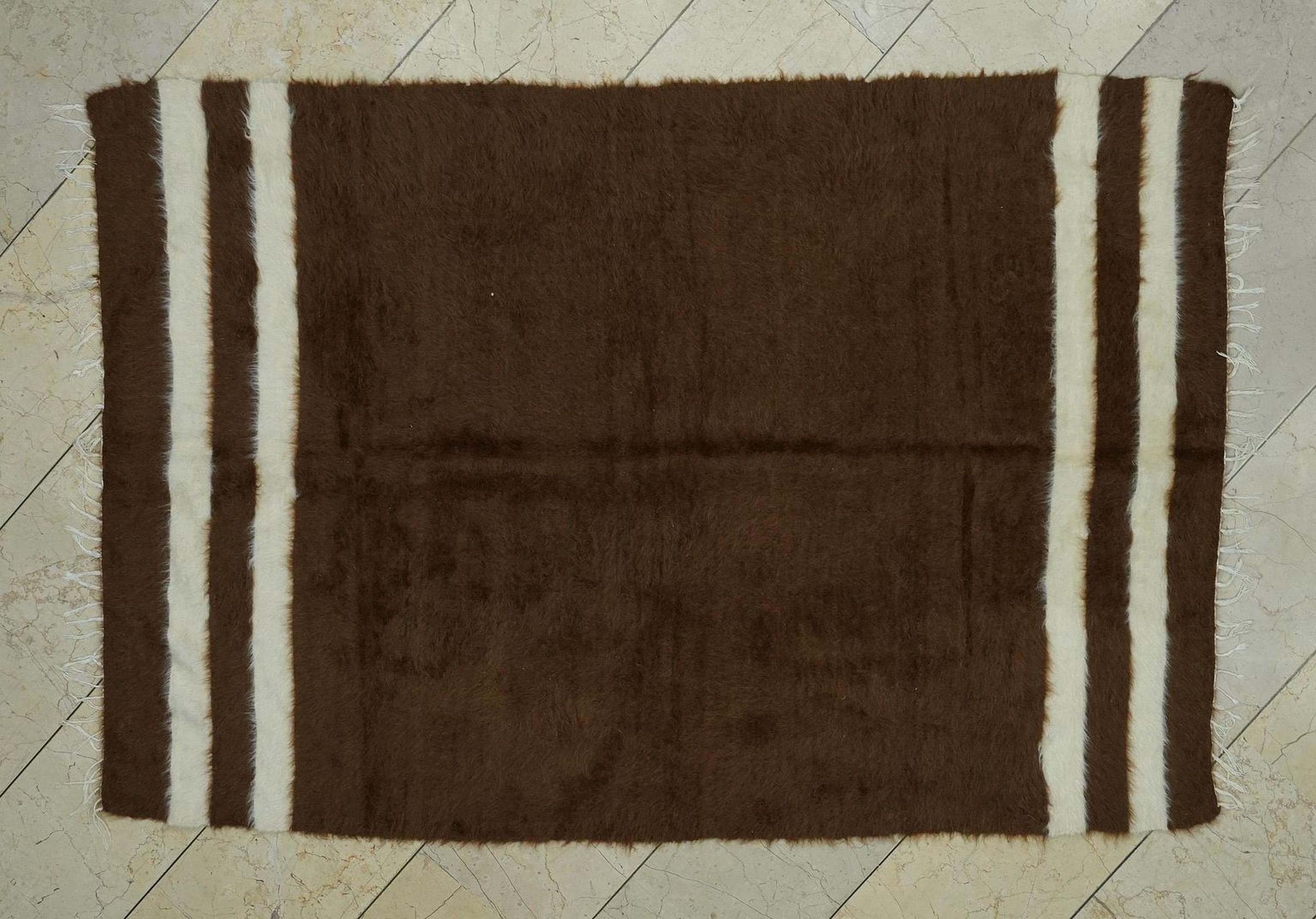Navajo Style Siirt Blanket Kilim Rug: 4,3x6,2 F.t,Handmade Kurdish Area Rugs