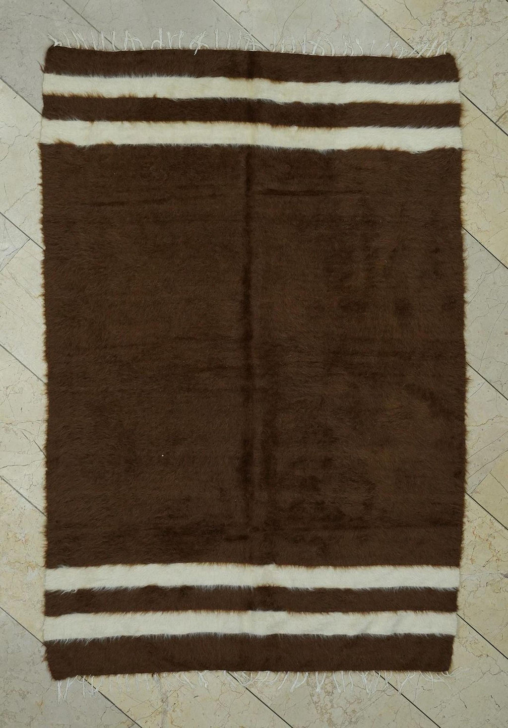 Navajo Style Siirt Blanket Kilim Rug: 4,3x6,2 F.t,Handmade Kurdish Area Rugs