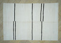 8x12 Handmade Neutral Hemp rug,Minimalist Stripe Design Fine Woven Carpet Rugs