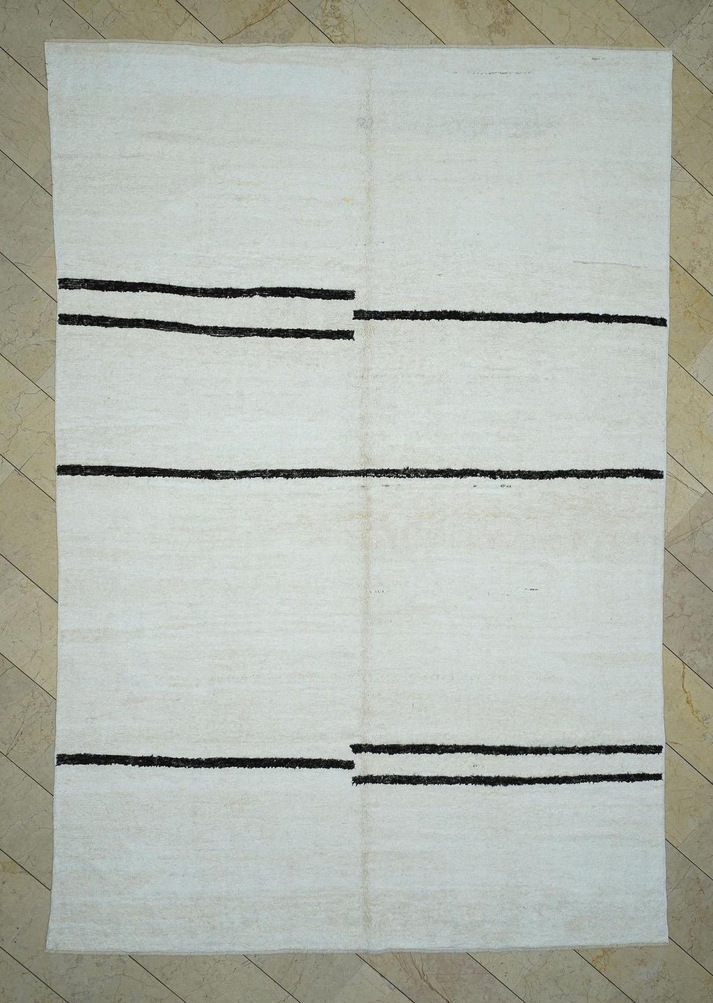 8x12 Handmade Neutral Hemp rug,Minimalist Stripe Design Fine Woven Carpet Rugs