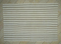 Brown Striped White Turkish Kilim Rug: 6.5"x9.3" Feet, Minimal Decor Home Living Rugs.