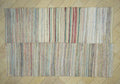 Large Flat Weave Turkish Rag Rug: 7.6"x12" Feet,Handwoven Kilim Rugs.