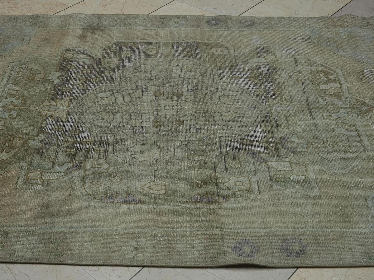 4.5x8 Muted Vintage Oushak Rug: Farmhouse Home Living Floor Decor Handwoven Turkish Rugs.