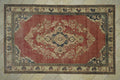 1930s Turkish Carpet Rug: 7.4x12 ft, Handmade Wool, Geometric Design Rugs.