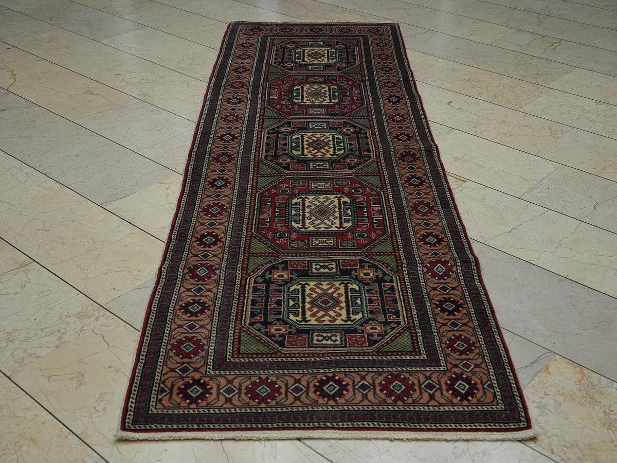 3x9 Colorful Old Turkey Kayseri Rug Runner: Home Kitchen Floor Decor Rugs.