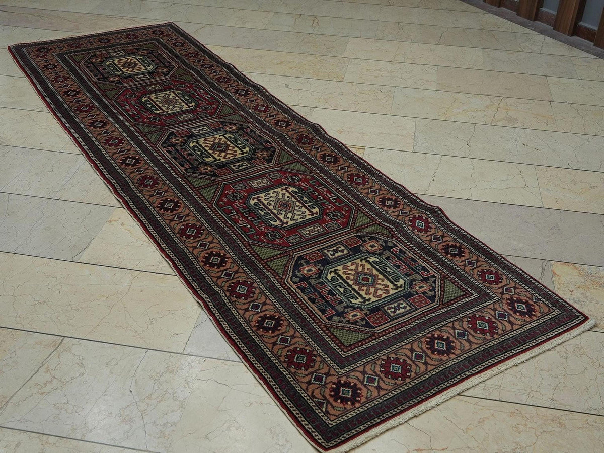 3x9 Colorful Old Turkey Kayseri Rug Runner: Home Kitchen Floor Decor Rugs.