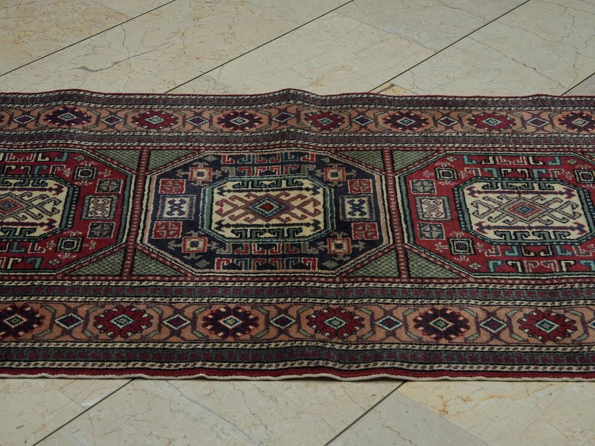 3x9 Colorful Old Turkey Kayseri Rug Runner: Home Kitchen Floor Decor Rugs.