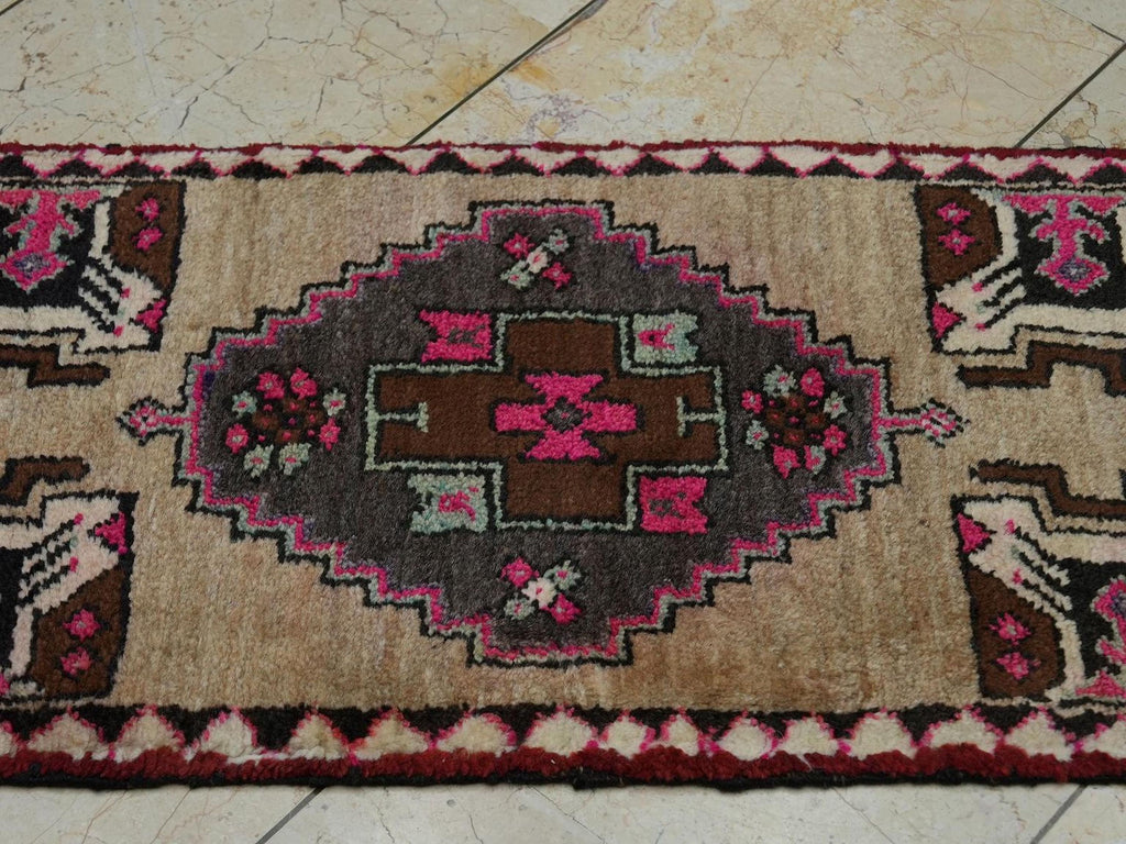Wall Art Decor: Antique Handwoven Turkish Carpet Rug,2x3 Small Mid Anatolian Unique Rugs.