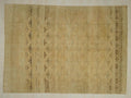 Handmade Wool Geometric Rug: 6.7x9.4 ft, Turkmenistan Carpet