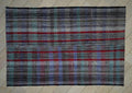 Scandinavian Style Flat Weave Rag Rug: 7.2x11 Feet,Broken Square Stripe Pattern Turkish Kilim.