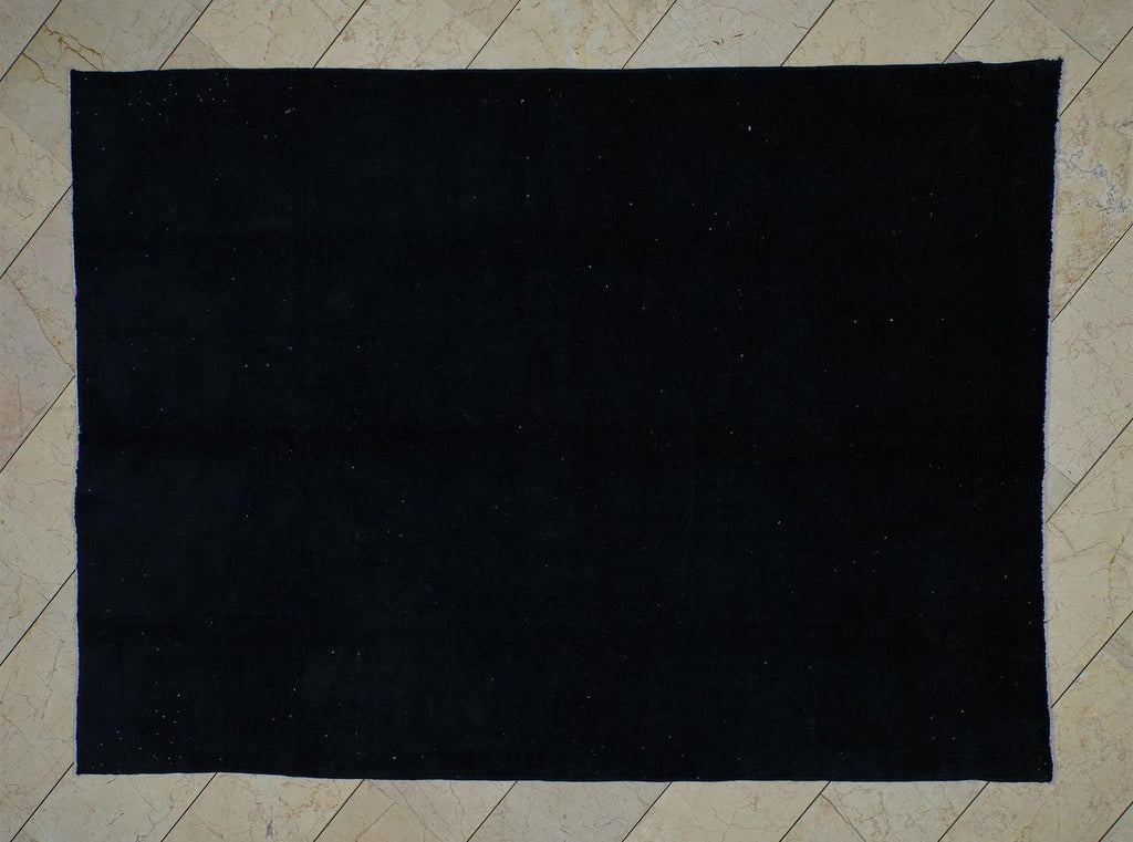 Overdye Plain Black-Vintage Turkish Oushak Rug: 5.8x8 Feet,Rugs For Living Room