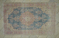 5x8 Navy Blue Vintage Oushak Rug: Small Size Turkish Wool Carpet Rugs.
