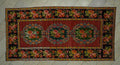 Floral Antique Karabag Armenian Rug: Green & Red  Ruse Design Rugs, 4.9"x9.8" Feet.