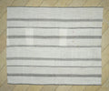 7x9 Scandinavian Style White & Gray Striped Turkish Kilim Rug: Cotton And Goat Hair Rugs.
