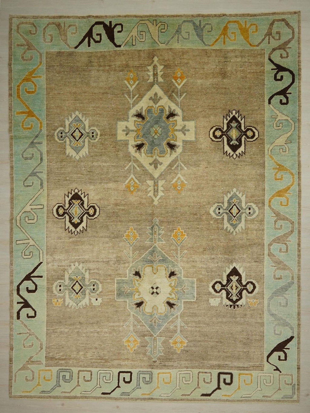 9x12 Kars Area Handmade Wool Carpet Rug,Nineteen Century Design Rugs.